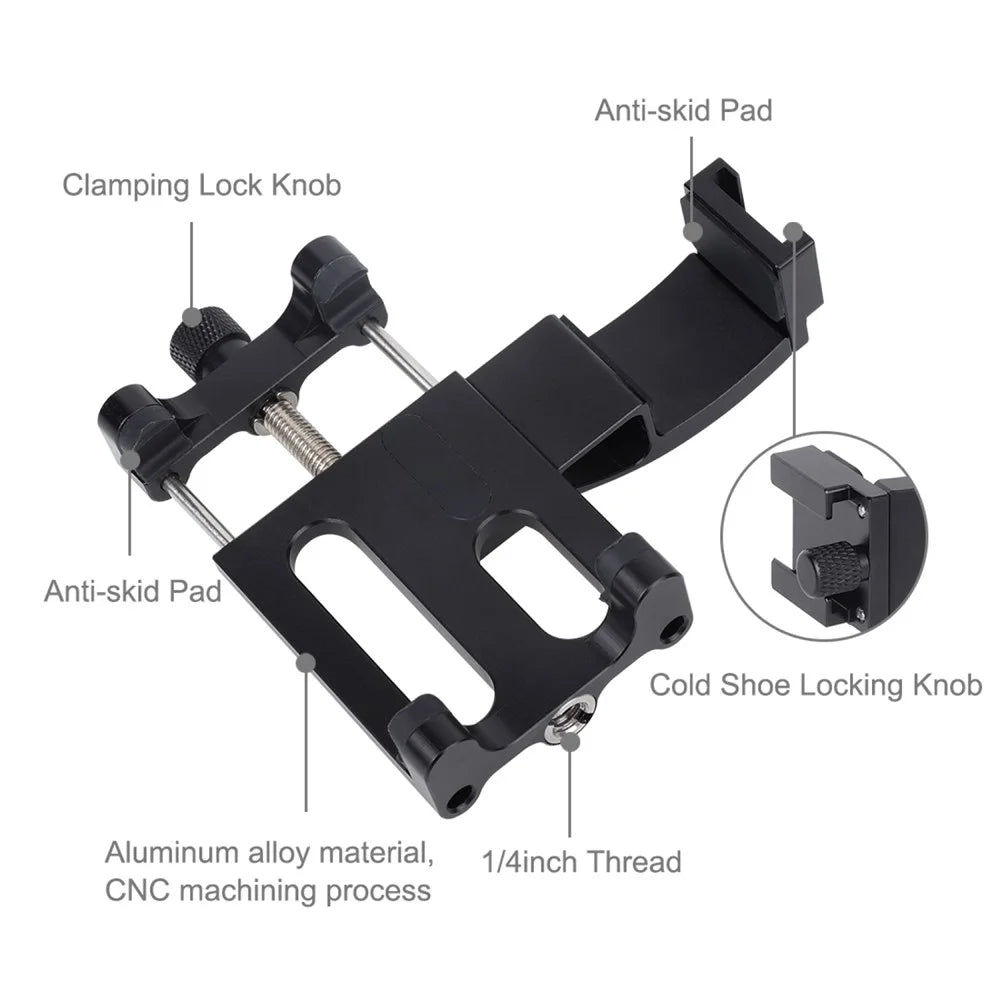 PULUZ PU333 For DJI Osmo Pocket / Pocket 2 Camera Phone Holder Mount Aluminum Alloy Hand Grip Stand - 4