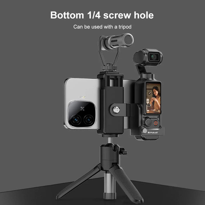 PULUZ PU725B For DJI Osmo Pocket 3 Action Camera Expansion Phone Bracket Adapter Compatible with Tripod - 5