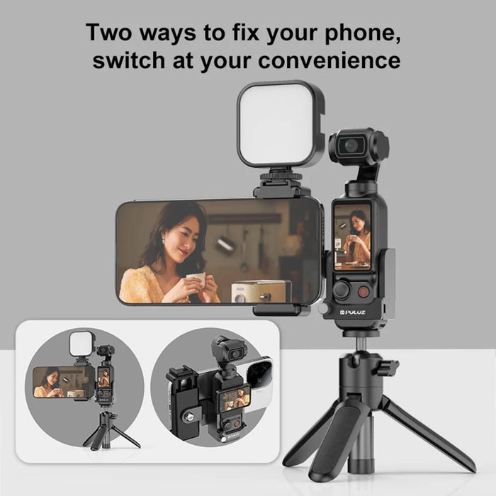 PULUZ PU725B For DJI Osmo Pocket 3 Action Camera Expansion Phone Bracket Adapter Compatible with Tripod - 6