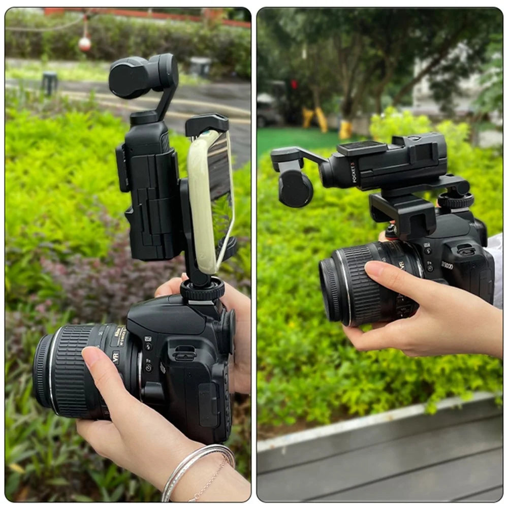PULUZ PU726B For DJI Osmo Pocket 3 Phone Mount Holder Tripod Extension Protective Frame - 6