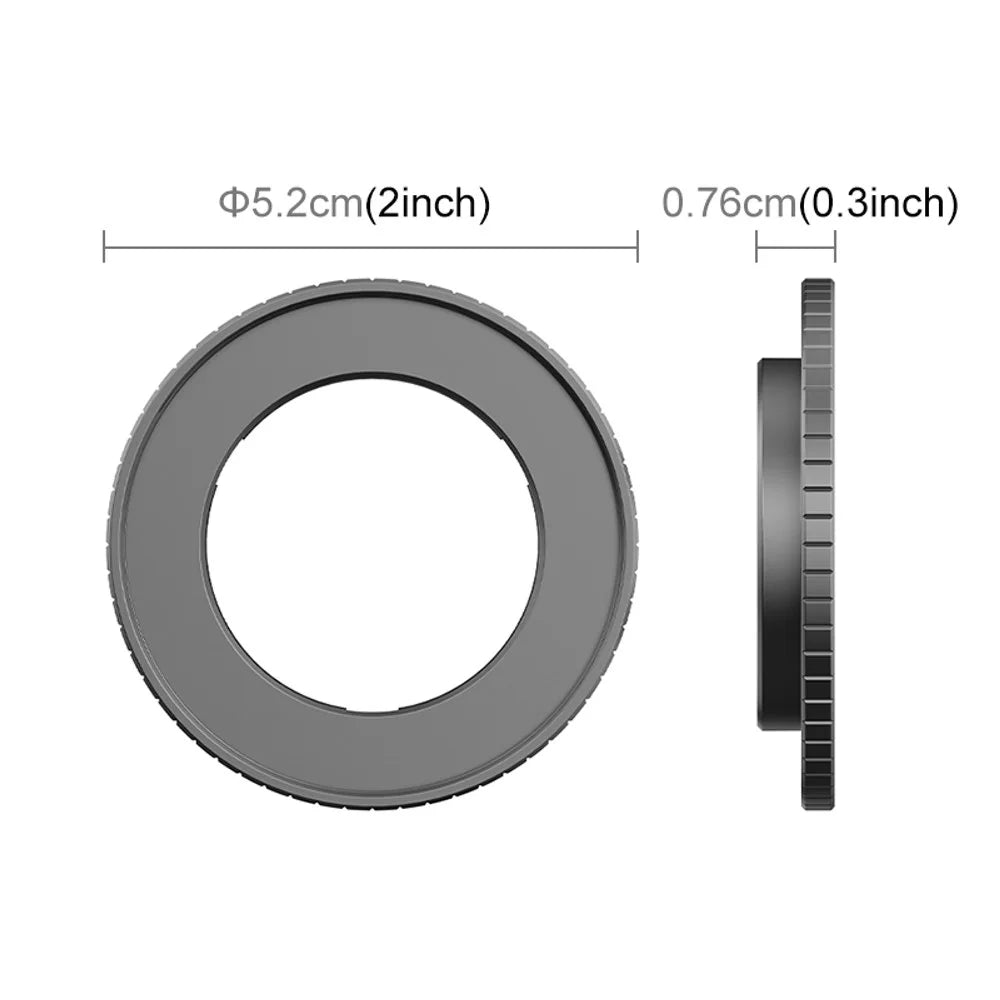 PULUZ PU994B For DJI Osmo Action 4 Filter Holder Adapter Metal Filter Frame Compatible 49mm Filters - 7