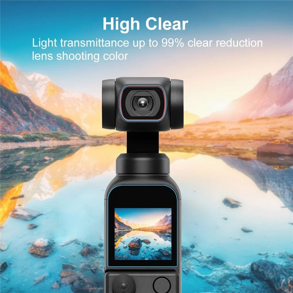 PULUZ PU530 2Pcs / Set For DJI Pocket 2 9H 2.5D HD Tempered Glass Lens Protector and Screen Protector - 4