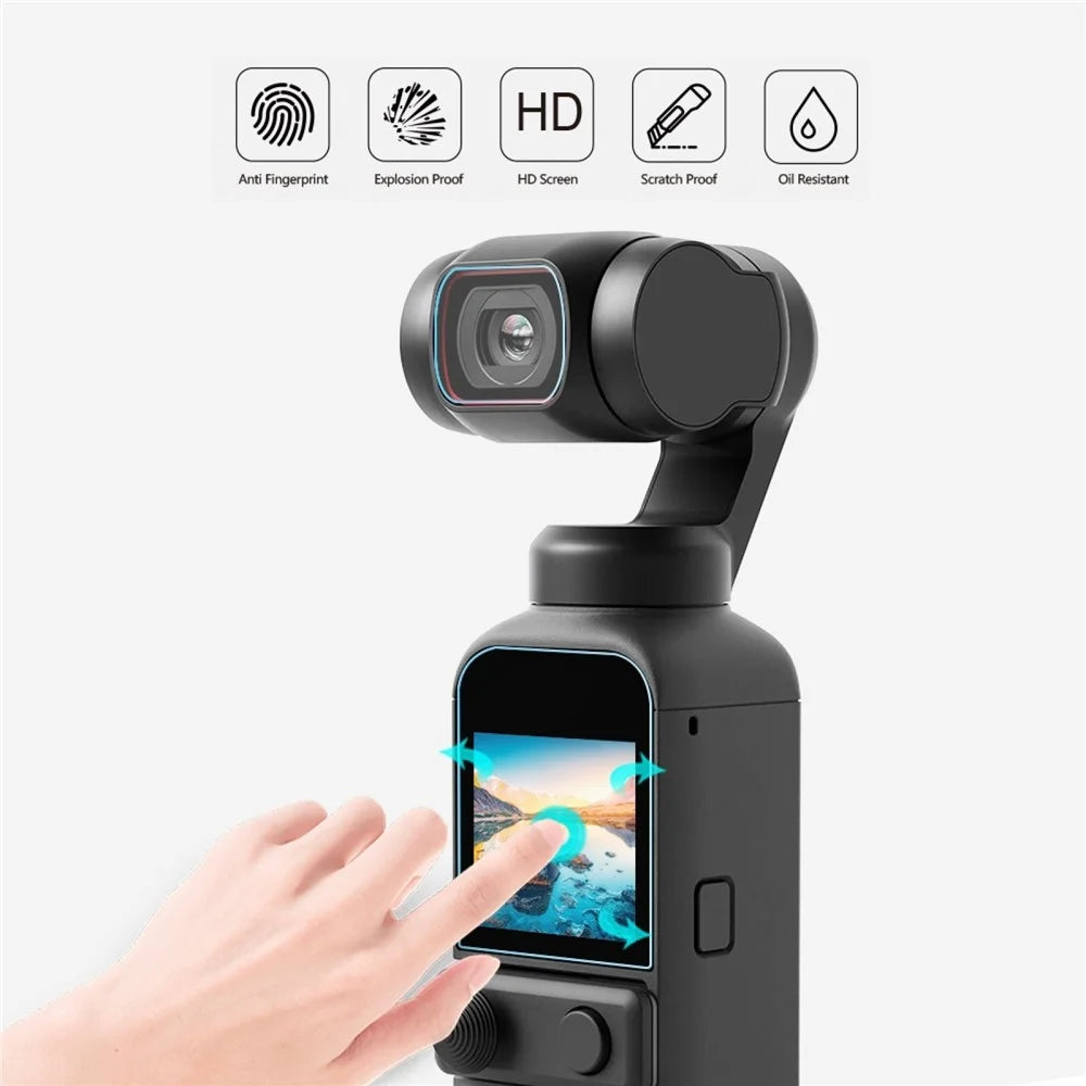 PULUZ PU530 2Pcs / Set For DJI Pocket 2 9H 2.5D HD Tempered Glass Lens Protector and Screen Protector - 5
