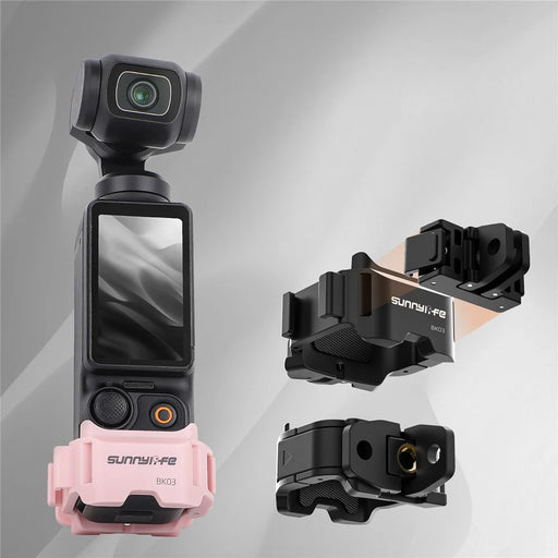 SUNNYLIFE OP3-BK03 For DJI Osmo Pocket 3 Quick Release Expansion Frame Dual Adapter Mount - Black - 2