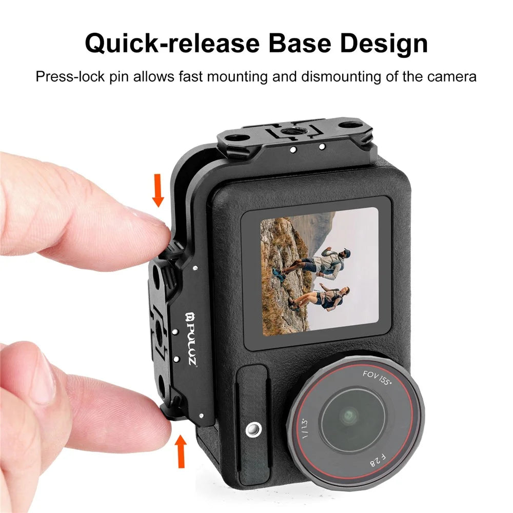 PULUZ PU768B For DJI Osmo Action 5 Pro  /  4 Dual Orientation Magnetic Quick Release Mount for Horizontal  /  Vertical Shooting - 5
