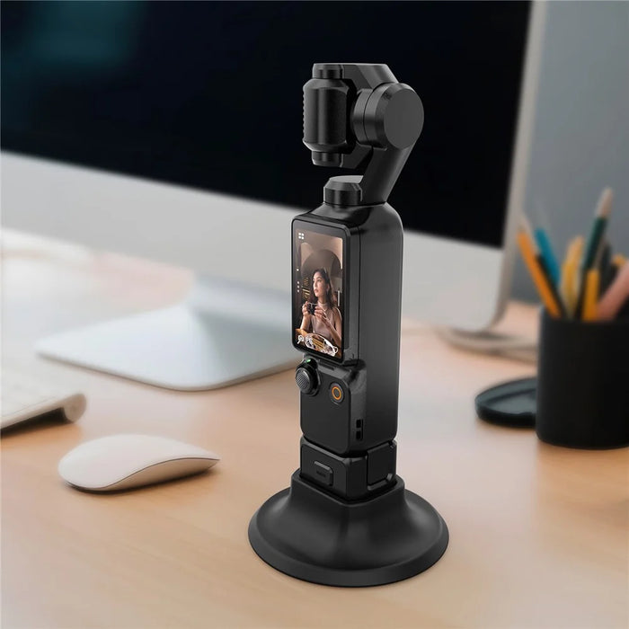 PULUZ PU754B For DJI Osmo Pocket 3 Camera Silicone Base Adhesive Mount Desktop Stand - 3
