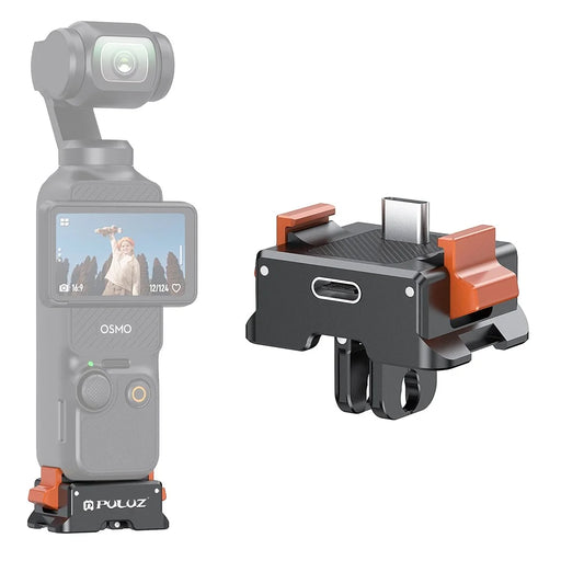 PULUZ PU734B For DJI Osmo Pocket 3 Type C Charging Base Quick Release Mount Adapter Camera Accessories - 1