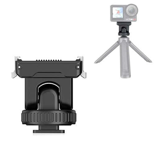 PULUZ PU727B For DJI Osmo Action 5 Pro  /  4  /  3 Cold Shoe Mount Quick Release Base 75 Degree Tilt Adjustment - 1