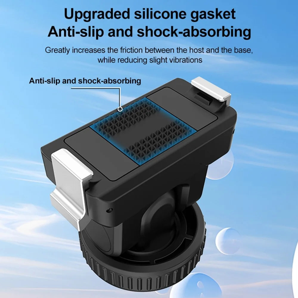 PULUZ PU727B For DJI Osmo Action 5 Pro  /  4  /  3 Cold Shoe Mount Quick Release Base 75 Degree Tilt Adjustment - 6