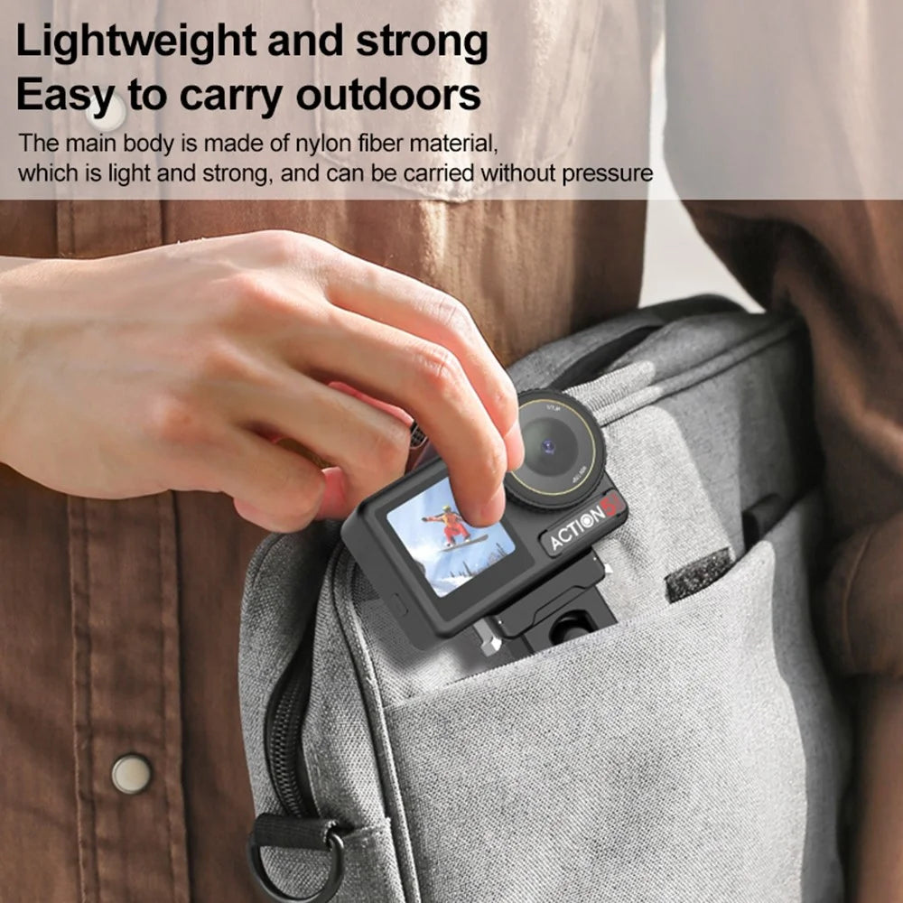 PULUZ PU727B For DJI Osmo Action 5 Pro  /  4  /  3 Cold Shoe Mount Quick Release Base 75 Degree Tilt Adjustment - 7
