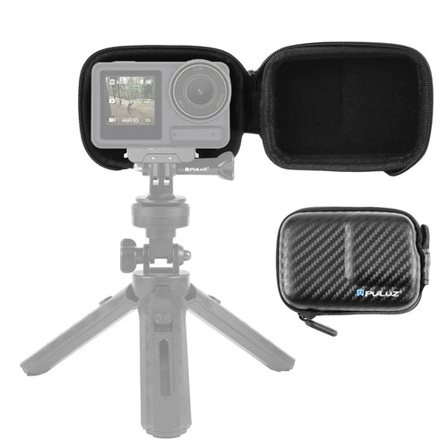 PULUZ PU946B For DJI Osmo Action 4  /  3 Mini Body Case Carbon Fiber Texture PU + EVA Portable Storage Bag - 1