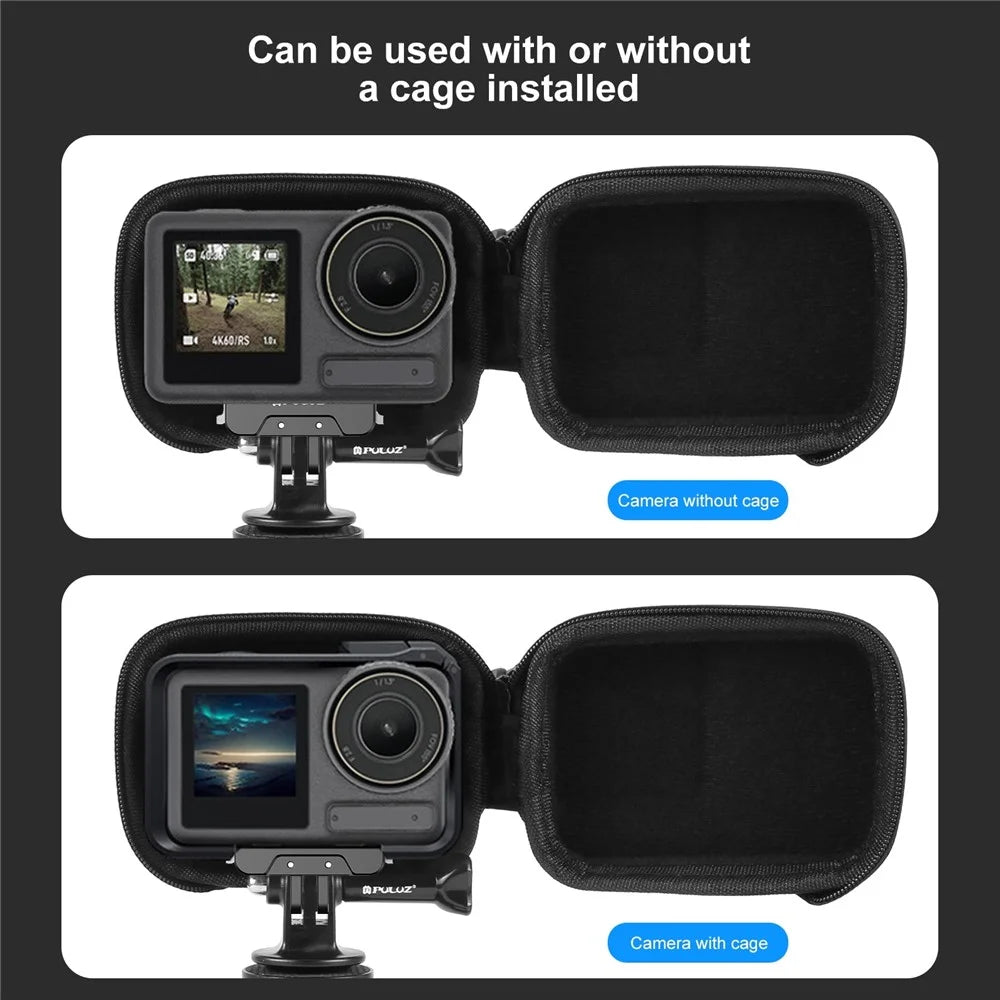 PULUZ PU946B For DJI Osmo Action 4  /  3 Mini Body Case Carbon Fiber Texture PU + EVA Portable Storage Bag - 7