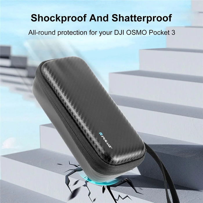 PULUZ PU945B For DJI Osmo Pocket 3 Carbon Fiber EVA Carrying Case Shockproof Portable Storage Bag - 5