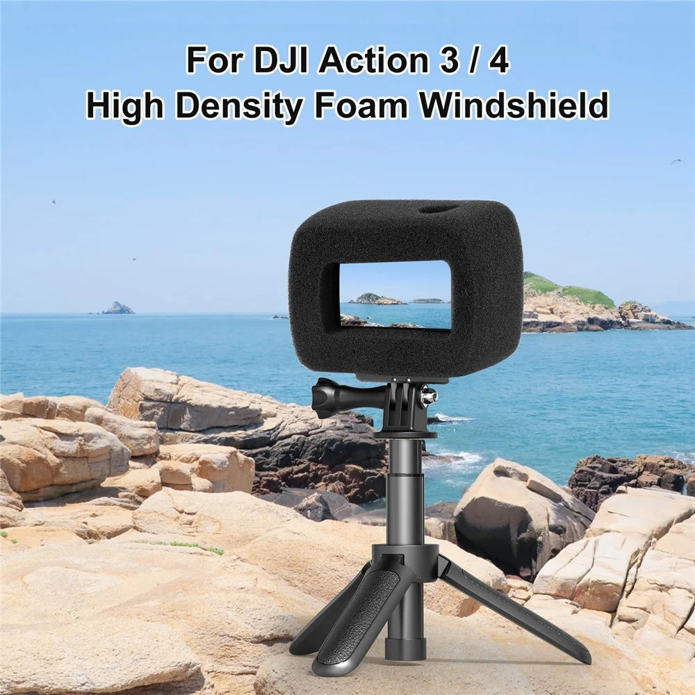 PULUZ PU987B For DJI Osmo Action 5 Pro / 4  /  3 High Density Foam Wind Noise Reduction Scratch Resistant Cover - 3