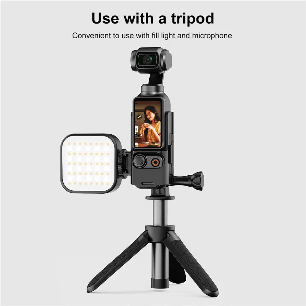 PULUZ PU722B For DJI Osmo Pocket 3 Extension Adapter Protective Frame Extended Handle Cold Shoe Mount Bracket - 6