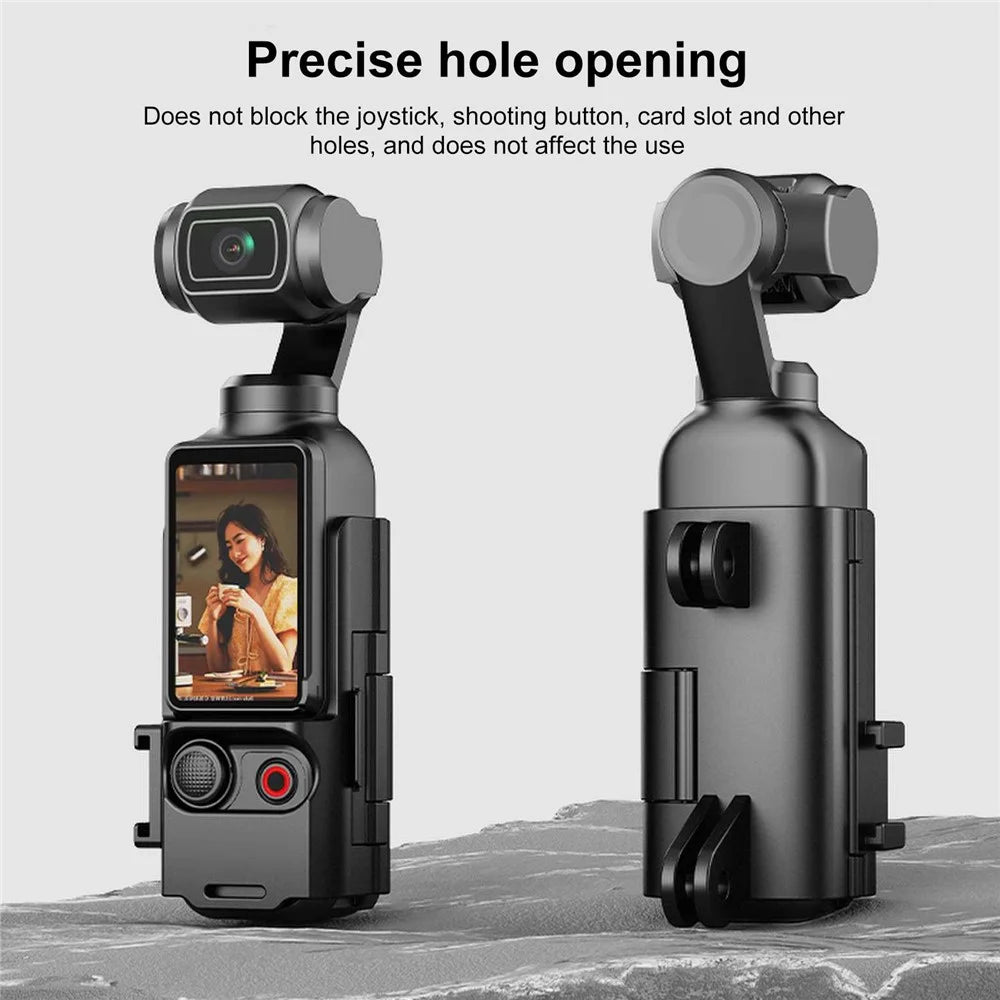 PULUZ PU722B For DJI Osmo Pocket 3 Extension Adapter Protective Frame Extended Handle Cold Shoe Mount Bracket - 7