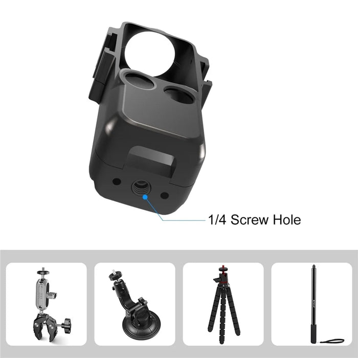 PULUZ PU933B For DJI Osmo Pocket 3 Metal Protective Frame Cage with 2 Cold Shoe Mounts Expansion Adapter - 5
