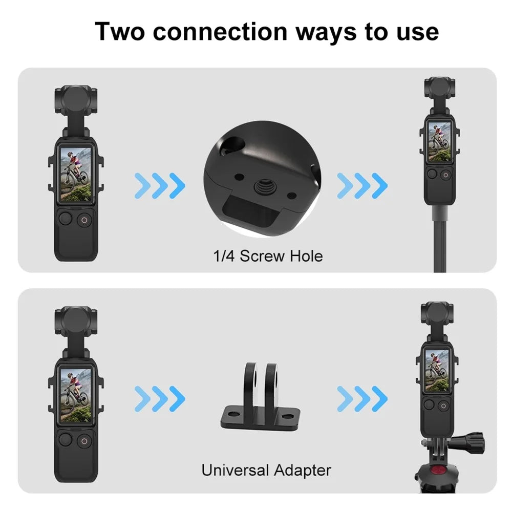 PULUZ PU933B For DJI Osmo Pocket 3 Metal Protective Frame Cage with 2 Cold Shoe Mounts Expansion Adapter - 7