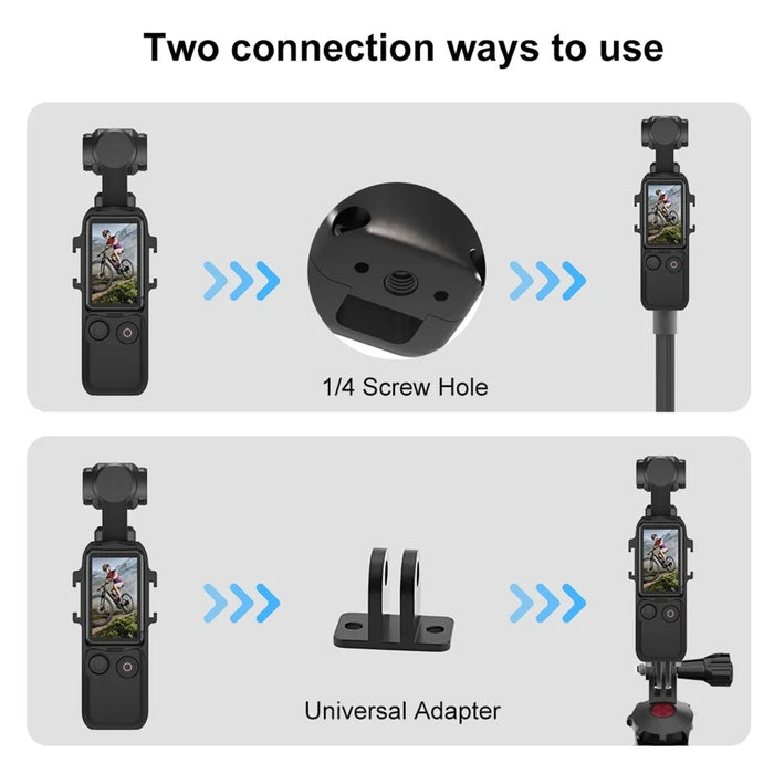 PULUZ PU933B For DJI Osmo Pocket 3 Metal Protective Frame Cage with 2 Cold Shoe Mounts Expansion Adapter - 7