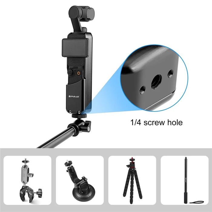 PULUZ PU930B For DJI Osmo Pocket 3 Metal Protective Frame CNC Aluminum Alloy Cage Adapter Mount - 6