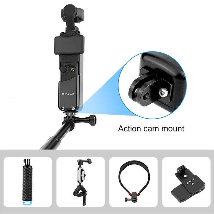 PULUZ PU930B For DJI Osmo Pocket 3 Metal Protective Frame CNC Aluminum Alloy Cage Adapter Mount - 7