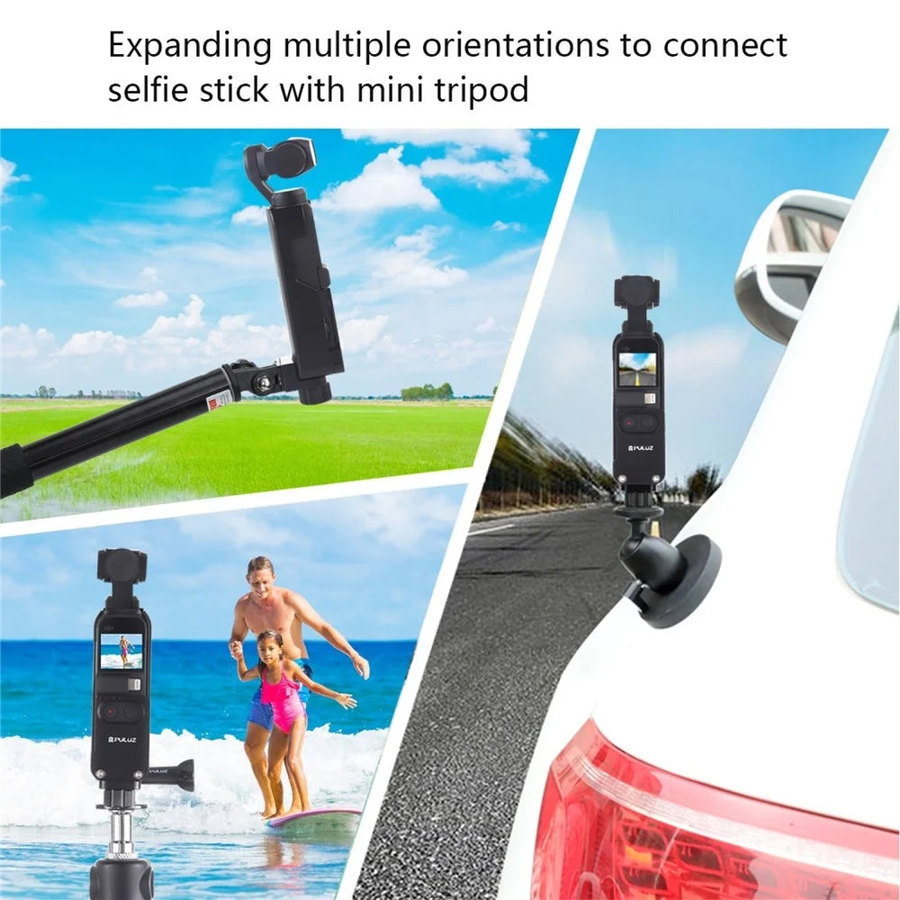PULUZ PU375B For DJI Osmo Pocket Camera Metal Cooling Frame CNC Aluminum Alloy Protective Case - 6