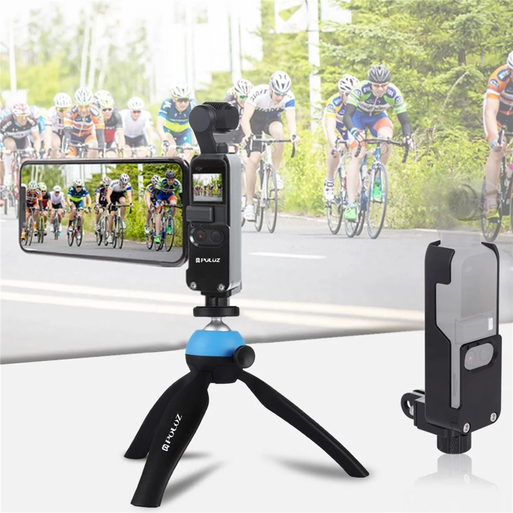 PULUZ PU375B For DJI Osmo Pocket Camera Metal Cooling Frame CNC Aluminum Alloy Protective Case - 7