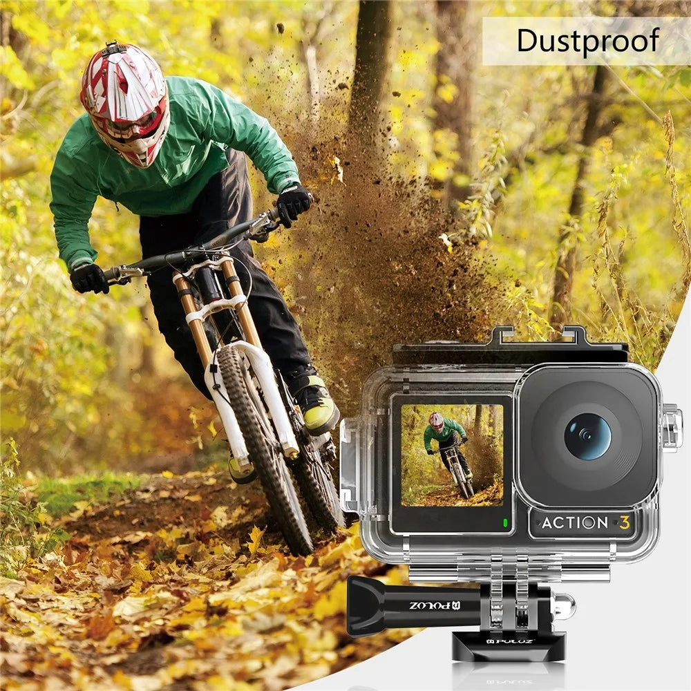 PULUZ PU808 For DJI Osmo Action 3 Case 40M Waterproof Cover with Cold Shoe Mount  /  Bracket - 6