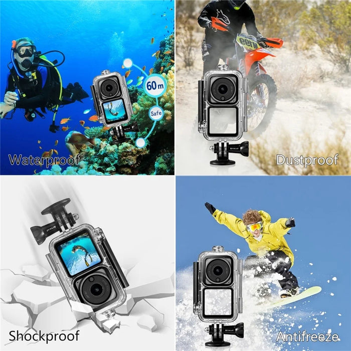 PULUZ PU577T For DJI Action 2 Waterproof Diving Case 60M Underwater Protective Housing - 7