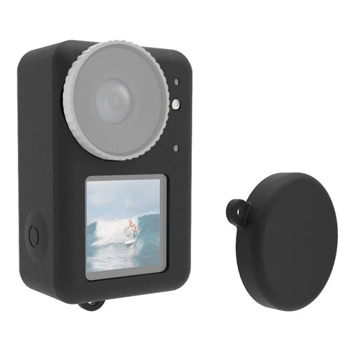 PULUZ PU874 For DJI Osmo Action 4 / 3 Silicone Protective Case with Lens Cover Dust-Proof Scratch-Resistant - Black - 1