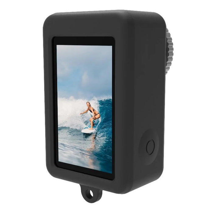 PULUZ PU874 For DJI Osmo Action 4 / 3 Silicone Protective Case with Lens Cover Dust-Proof Scratch-Resistant - Black - 4