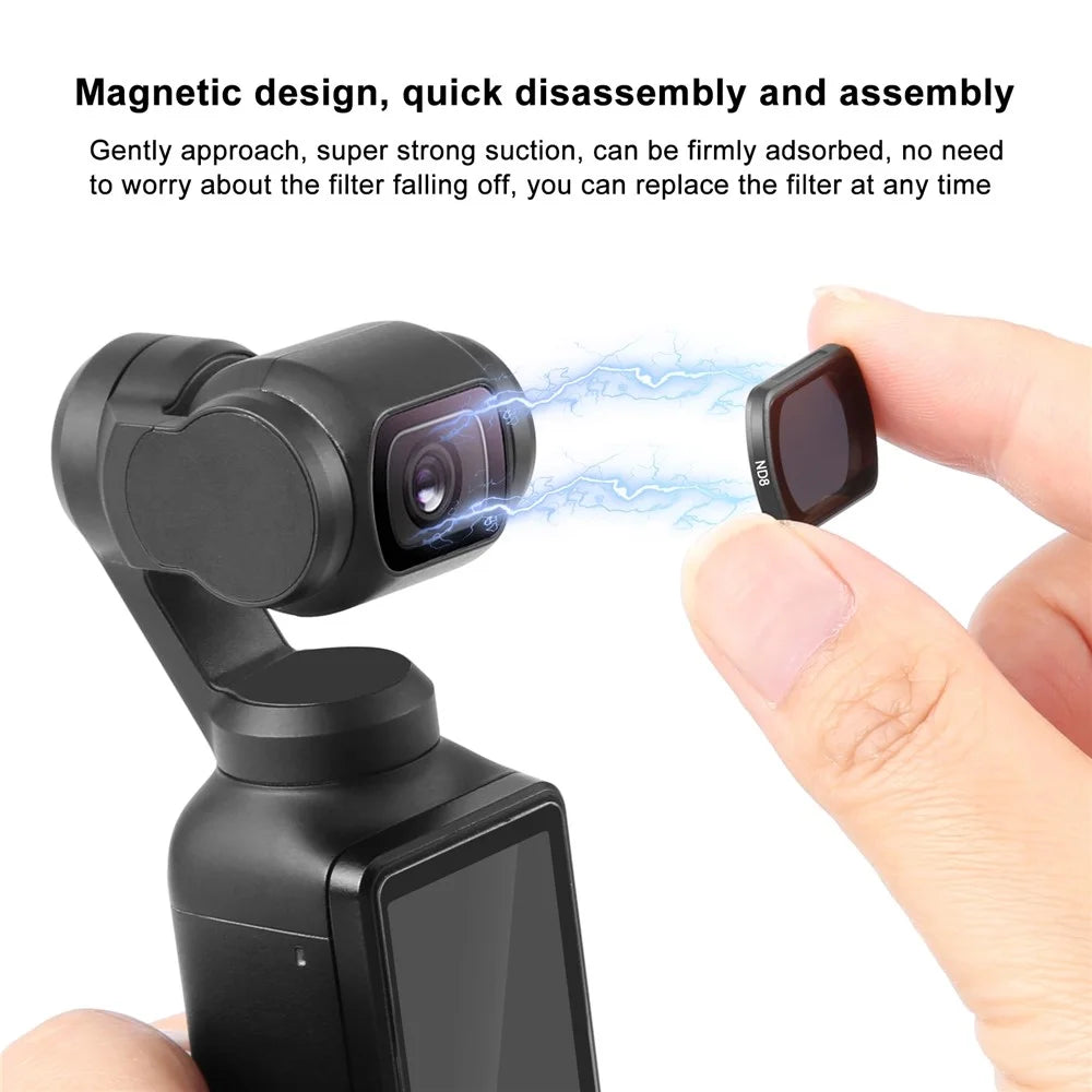 PULUZ PU936 For DJI Osmo Pocket 3 Magnetic ND8 Filter Multi-Coated Optical Glass Filter - 3
