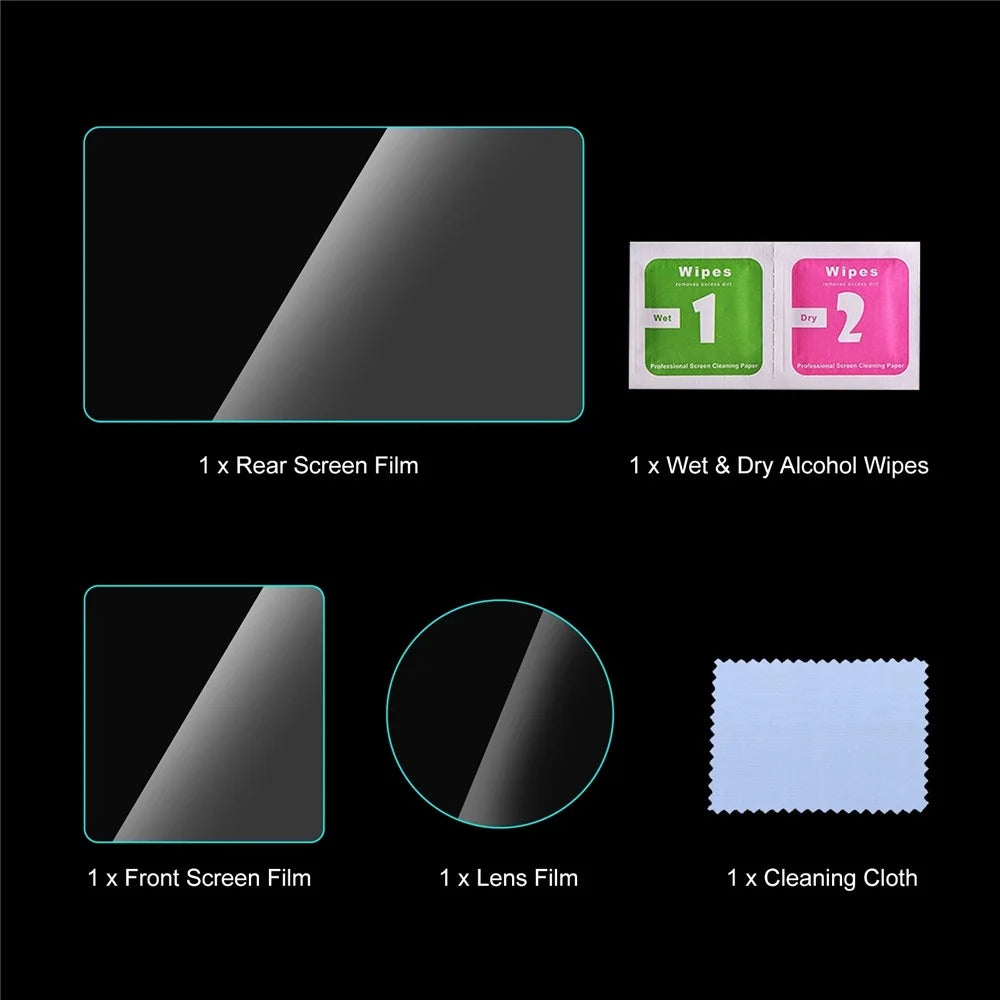 PULUZ PU958T For DJI Osmo Action 5 Pro Screen Protector Set with Lens / Front / Rear Tempered Glass Film Anti Explosion - 6