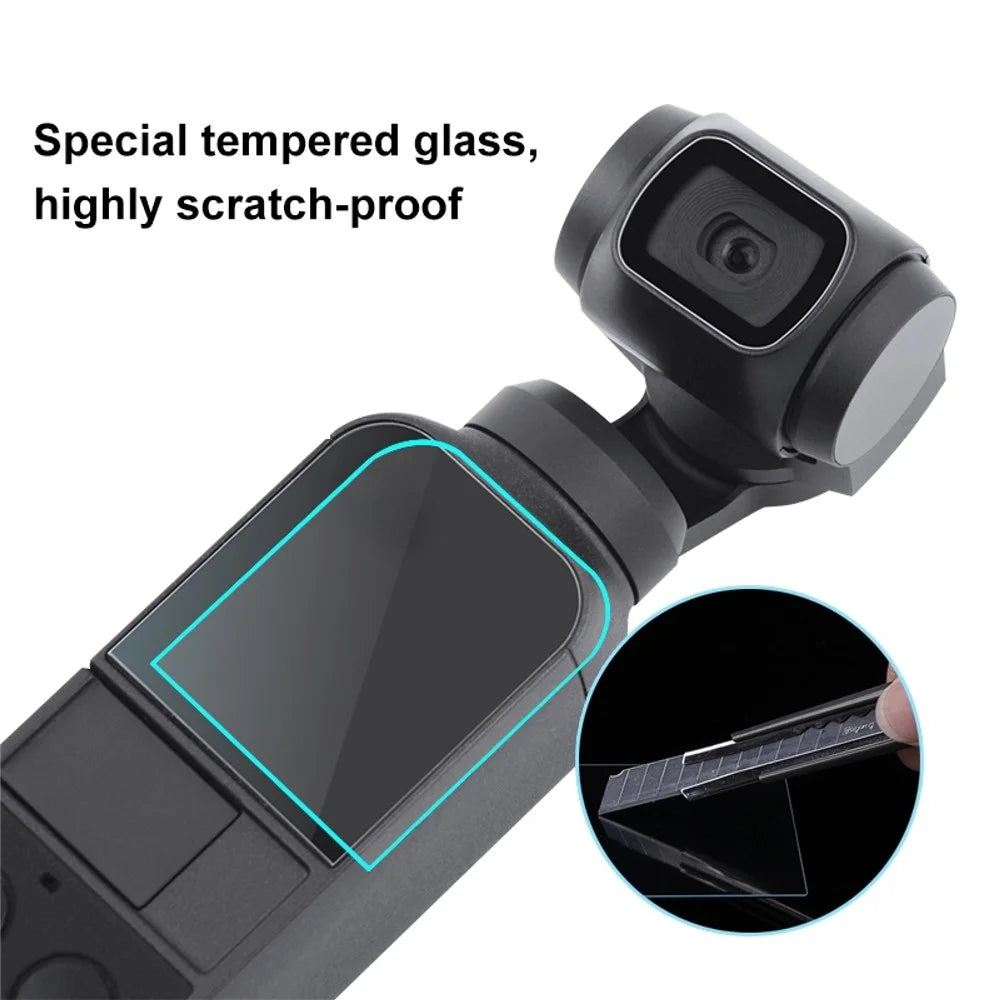 PULUZ PU376 For DJI Osmo Pocket Screen Protector 9H 2.5D HD Tempered Glass Camera Lens Film - 3