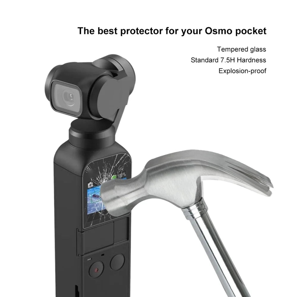 PULUZ PU376 For DJI Osmo Pocket Screen Protector 9H 2.5D HD Tempered Glass Camera Lens Film - 4