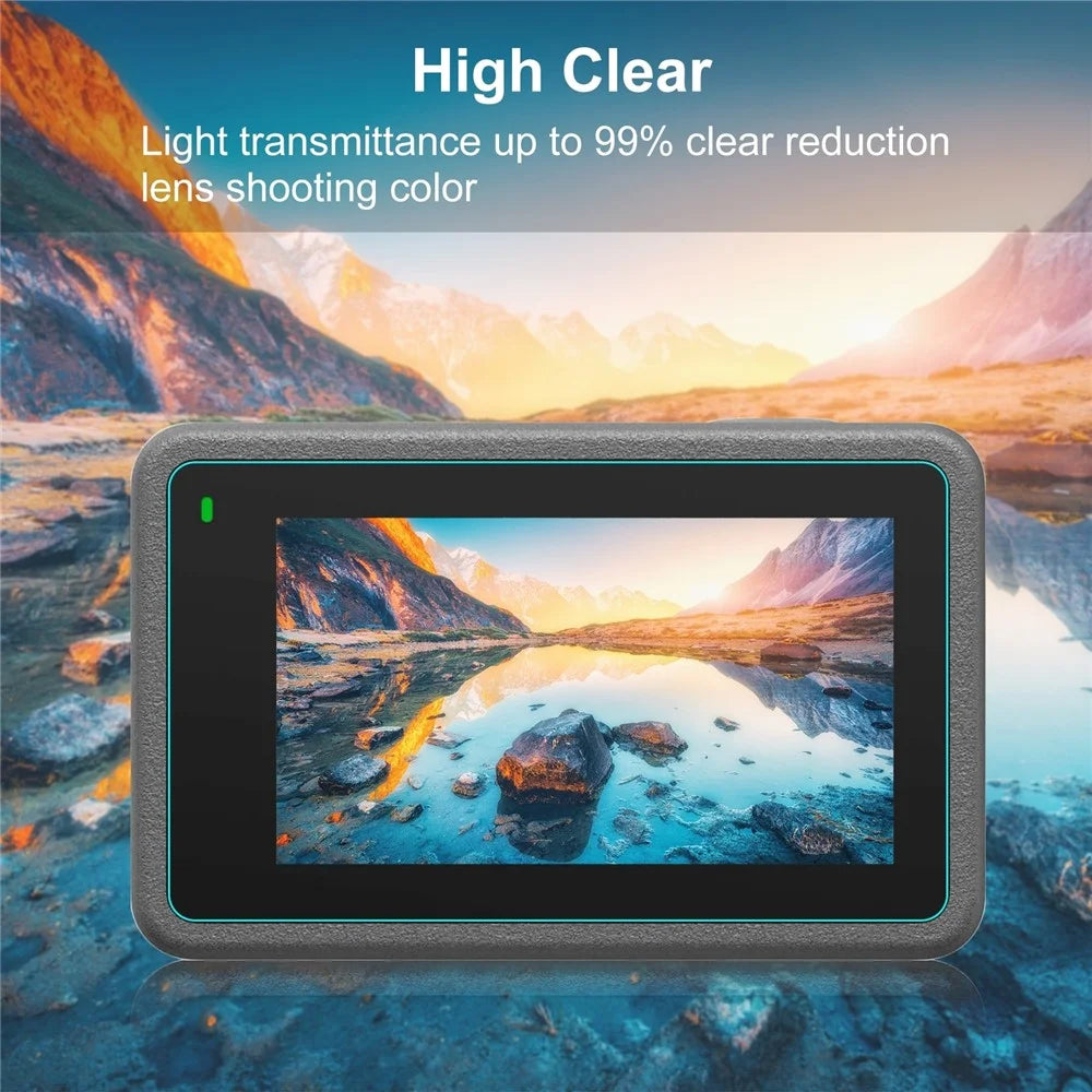 PULUZ PU810 For DJI Osmo Action 3 Screen Protector Set with Lens / Front / Rear Tempered Glass Film Anti-Explosion - 6