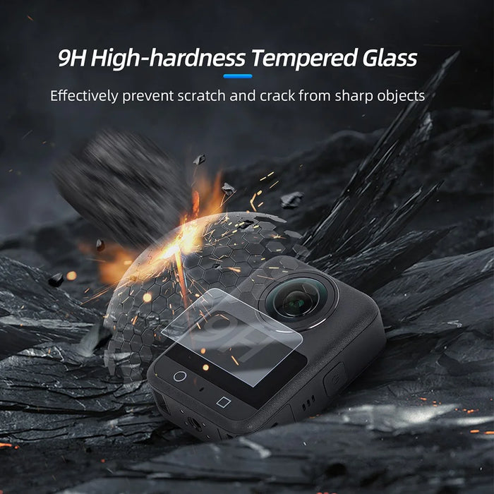 SUNNYLIFE OS-BHM024 2Pcs for DJI Osmo 360 Camera Screen Protector 9H Anti Scratch HD Tempered Glass Film - 4