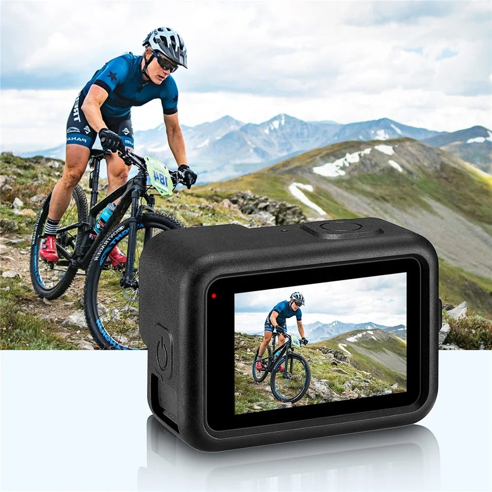 PULUZ PU540B Silicone Case for GoPro Hero 11 Black / 10 Black / 9 Black Protective Cover + POM Charging Side Cover + Lens Cap - 7