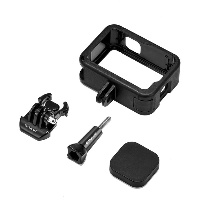 PULUZ PU582B PA Frame for GoPro Hero 11 Black / 10 Black / 9 Black Camera Cage with Cold Shoe Interface and Charging Opening - 6