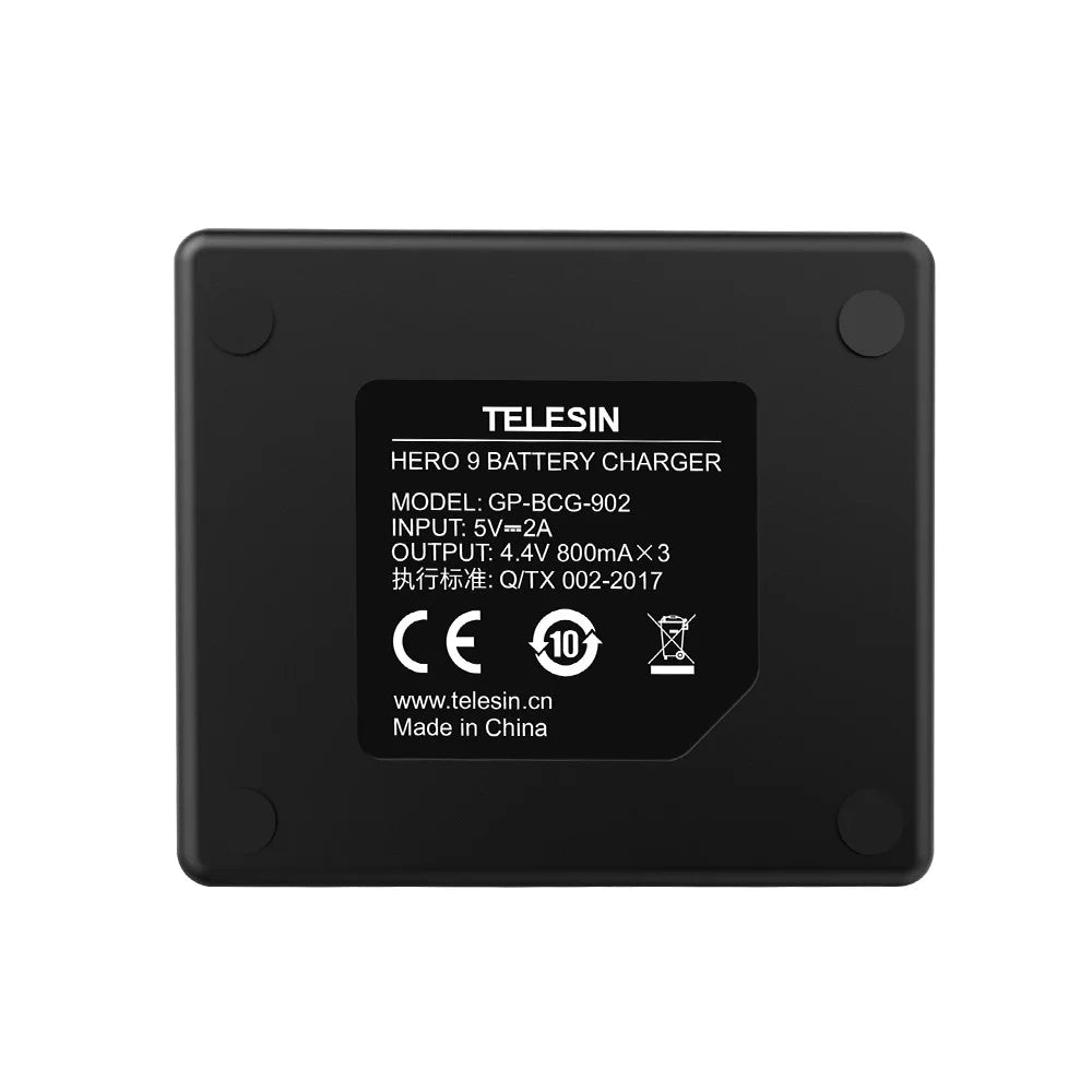 TELESIN AT1103 Triple Channel Battery Charger for GoPro HERO 9 Black Battery Charger - 6