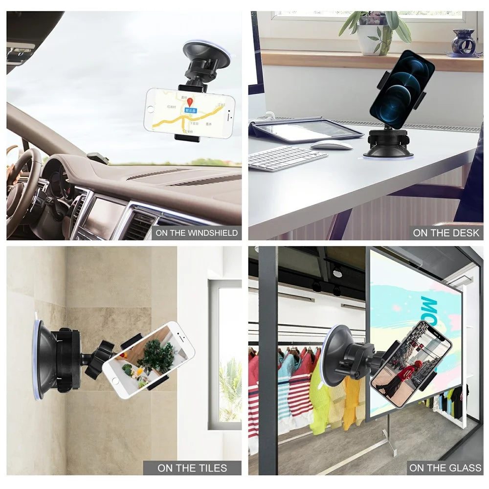 PULUZ PU537B Suction Cup Plastic Phone Mount 360 Degree Rotation Car Dashboard Windshield Phone Holder - 5