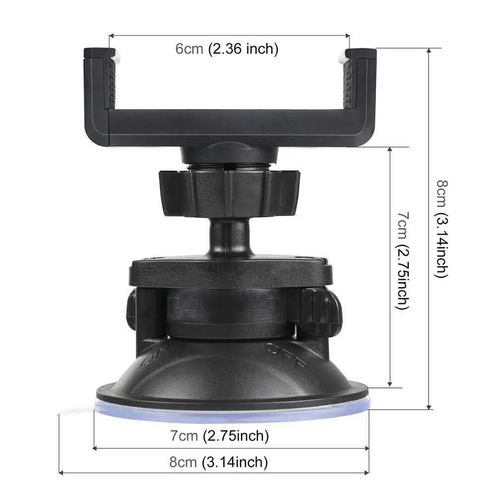 PULUZ PU537B Suction Cup Plastic Phone Mount 360 Degree Rotation Car Dashboard Windshield Phone Holder - 6