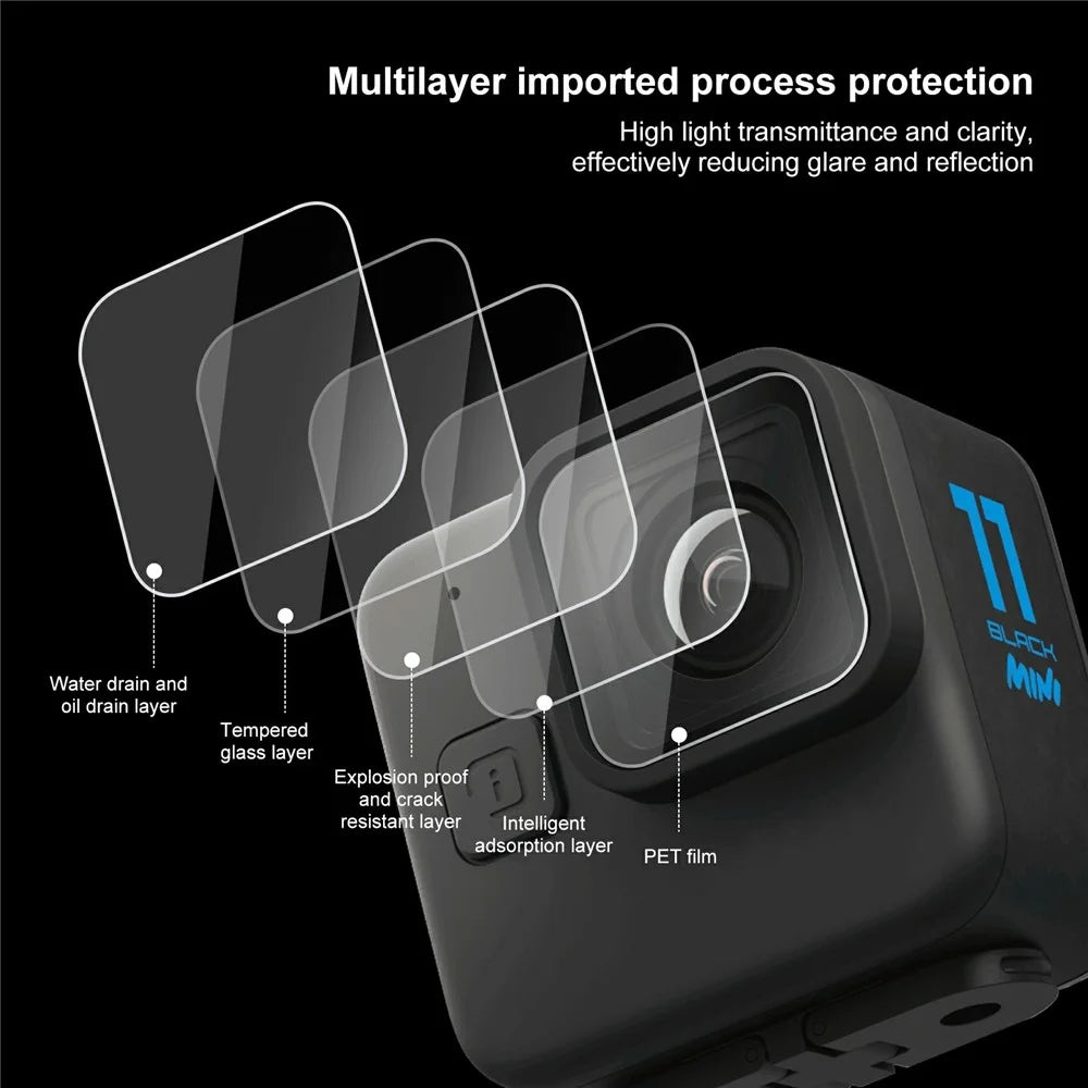 PULUZ PU918T 2Pcs for GoPro Hero 11 Mini Lens Protector Anti Scratch Shatterproof Tempered Glass Film - 3