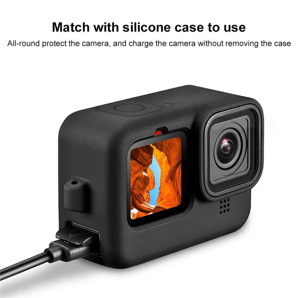 PULUZ PU542B Battery Side Door for GoPro Hero 11 Black / 10 Black / 9 Black Camera Replacement Charging Port Cover - 5