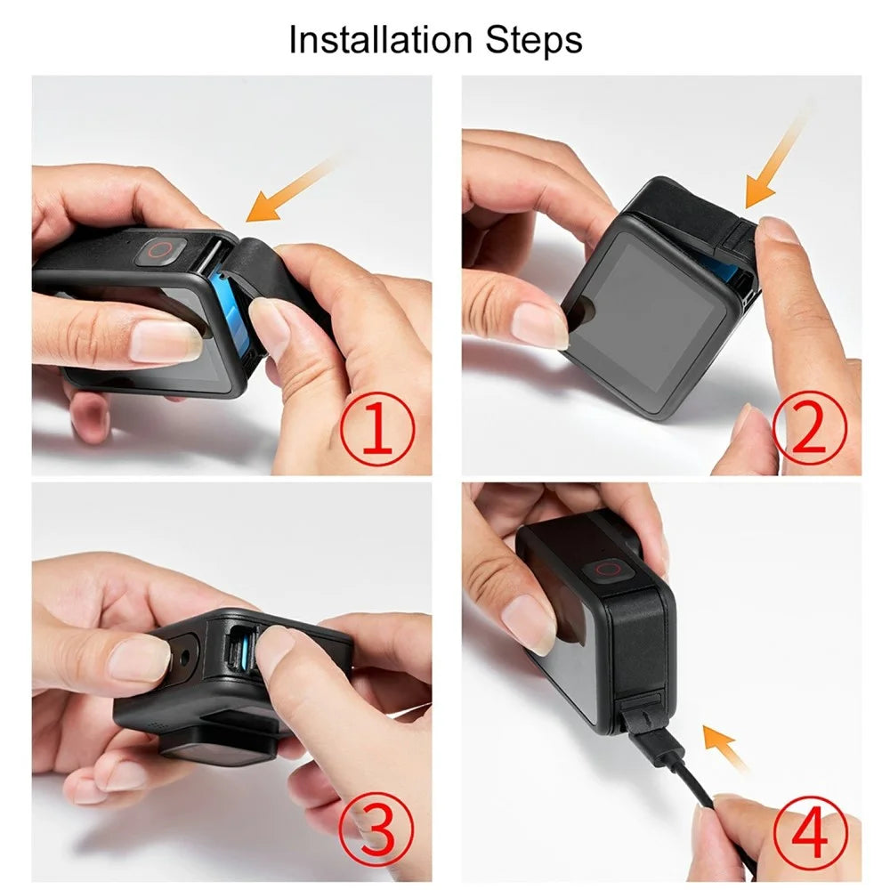 PULUZ PU542B Battery Side Door for GoPro Hero 11 Black / 10 Black / 9 Black Camera Replacement Charging Port Cover - 6