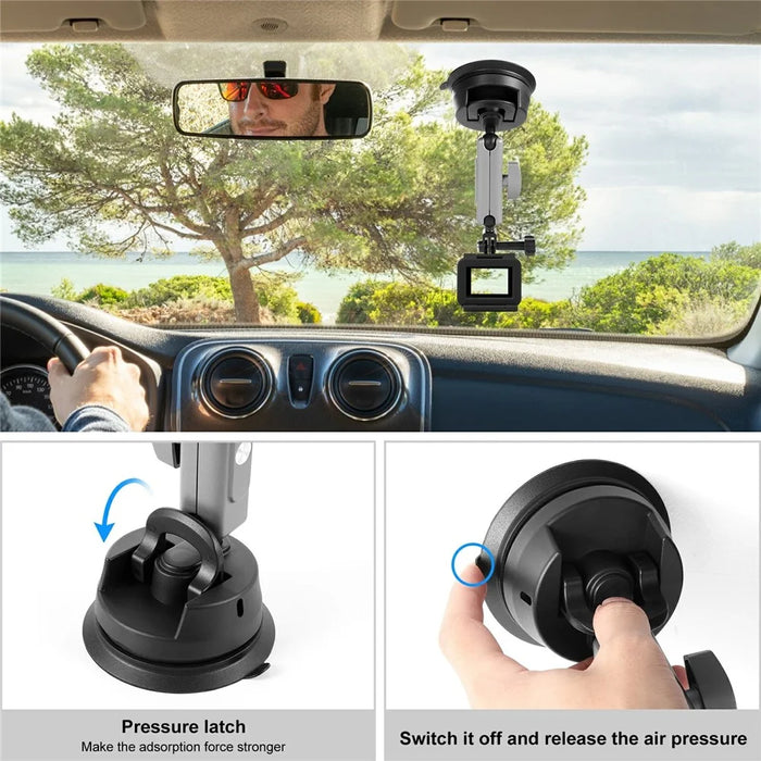 PULUZ PU863 360 Degree Rotation Ball Head Universal Car Suction Cup Mount for Camera Phone - 5