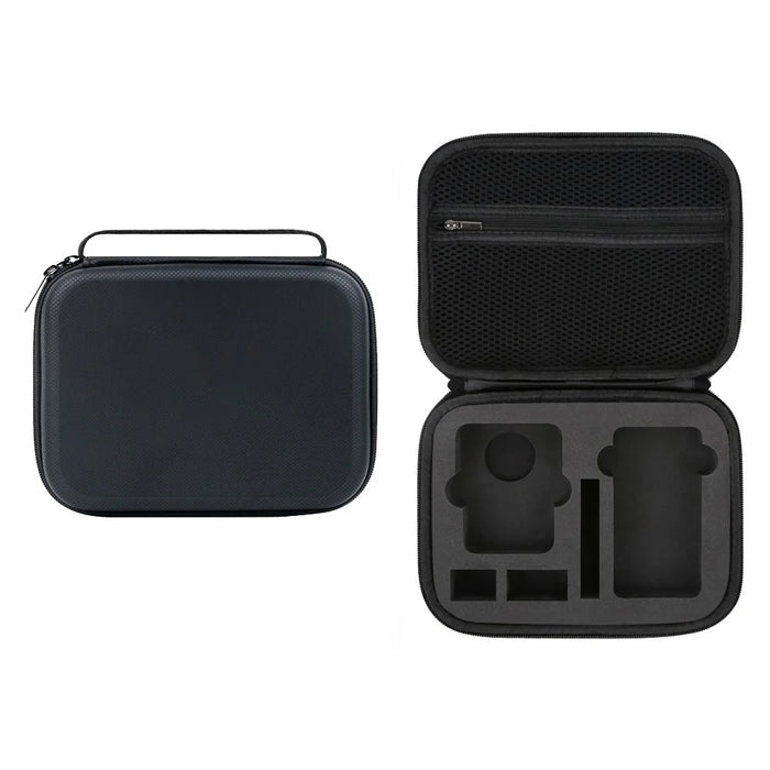 For DJI Osmo 360 Panoramic Camera Storage Case PU Leather Handbag Carrying Bag - Black - 1