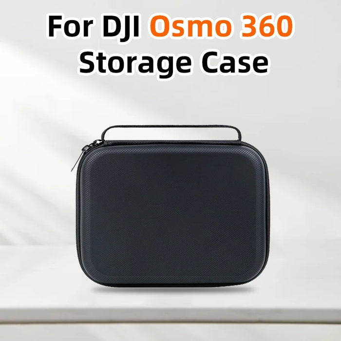 For DJI Osmo 360 Panoramic Camera Storage Case PU Leather Handbag Carrying Bag - Black - 4
