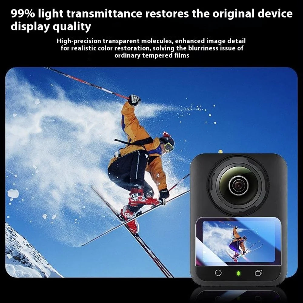 2Pcs For DJI Osmo 360 Camera Tempered Glass Screen Film Anti-Scratch Camera Film - 3