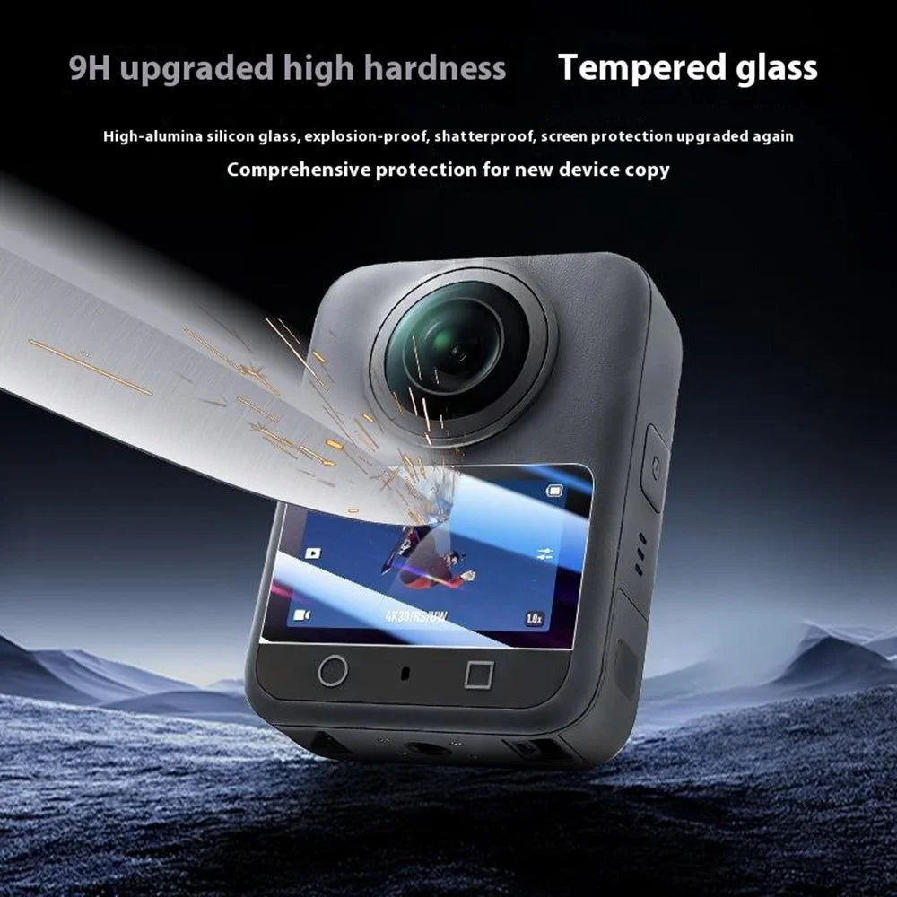 2Pcs For DJI Osmo 360 Camera Tempered Glass Screen Film Anti-Scratch Camera Film - 4